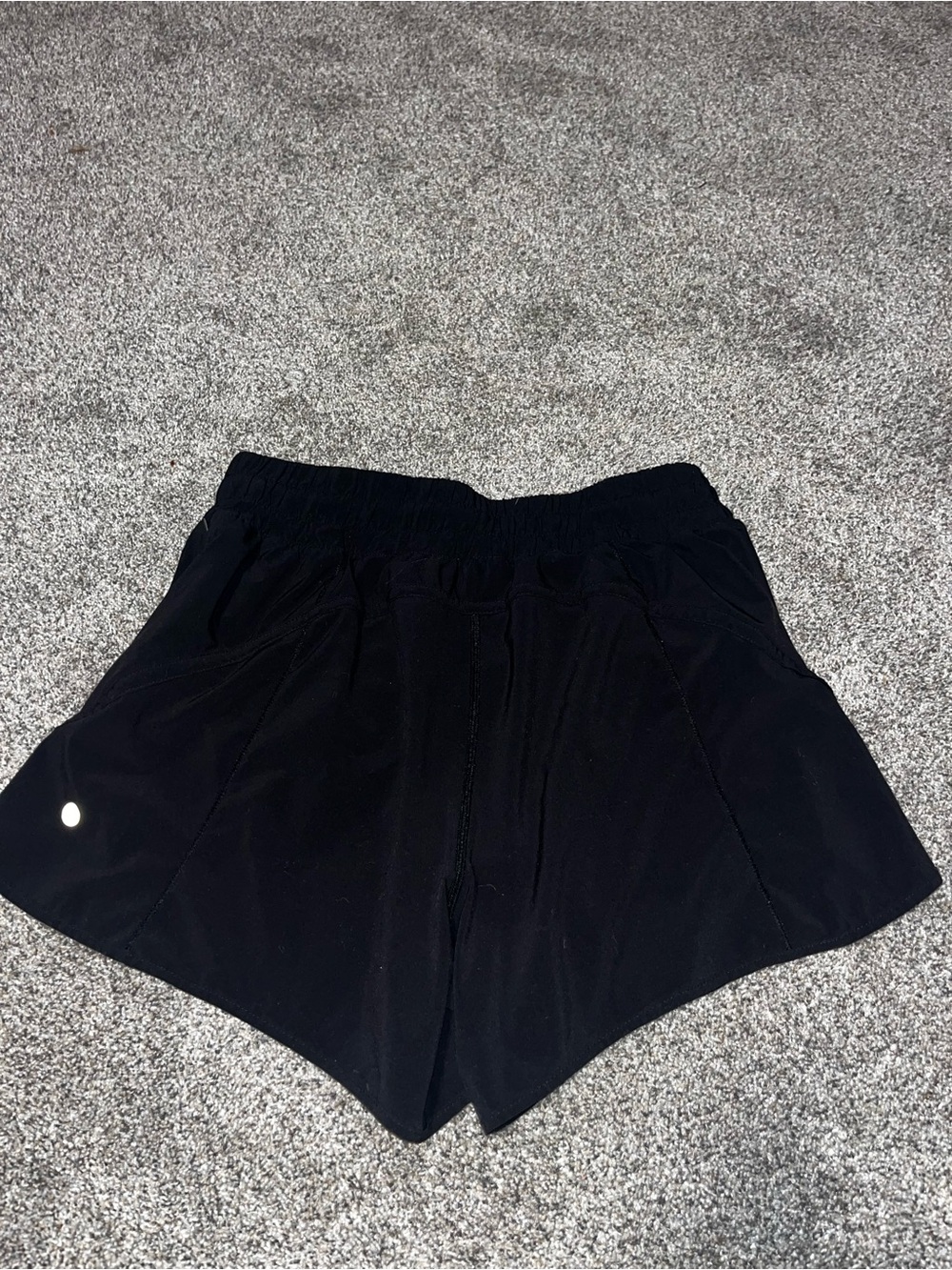 Lululemon Shorts Women 12 Athletic Lining Running Zip Pocket Black